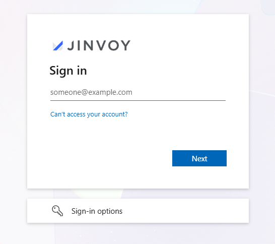 Enterprise single sign-on screen