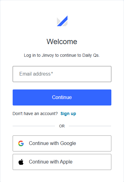 Local and social login screen